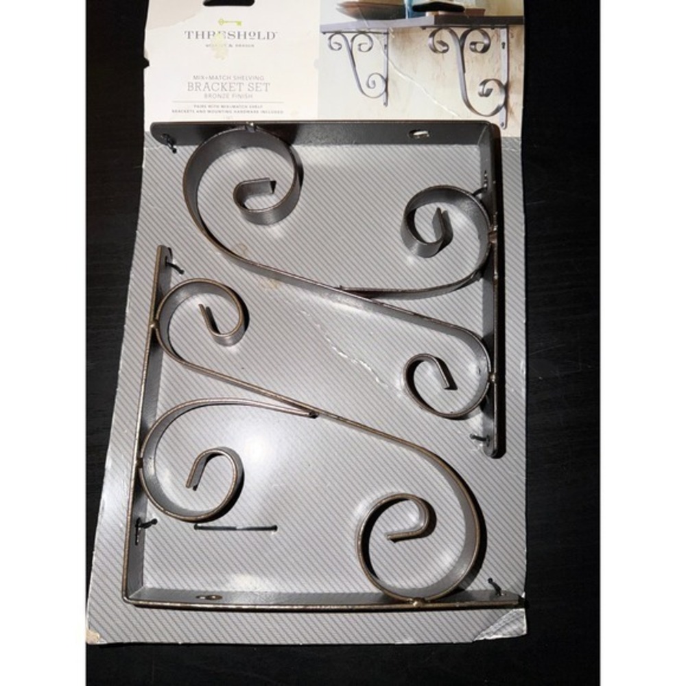 Threshold‎ Mix+Match Shelving Bracket Set Bronze Finish Scroll Metal Target New